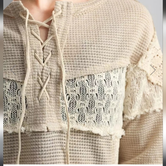 Waffle knit top boho - Picture 2 of 4